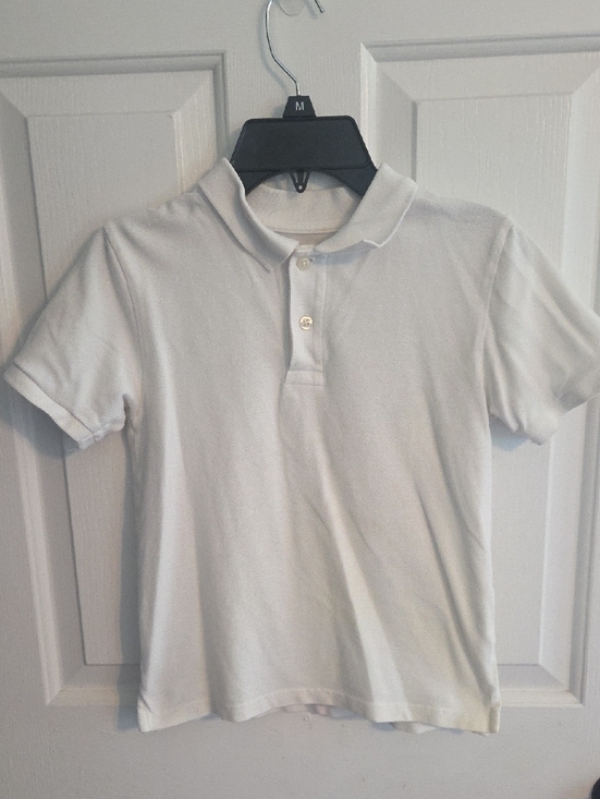 Place Other - Kids White Polo Shirt - Classic Short Sleeve Sz M (7/8)